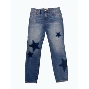 Current/Elliott High Rise Star Print Ankle Jeans 30